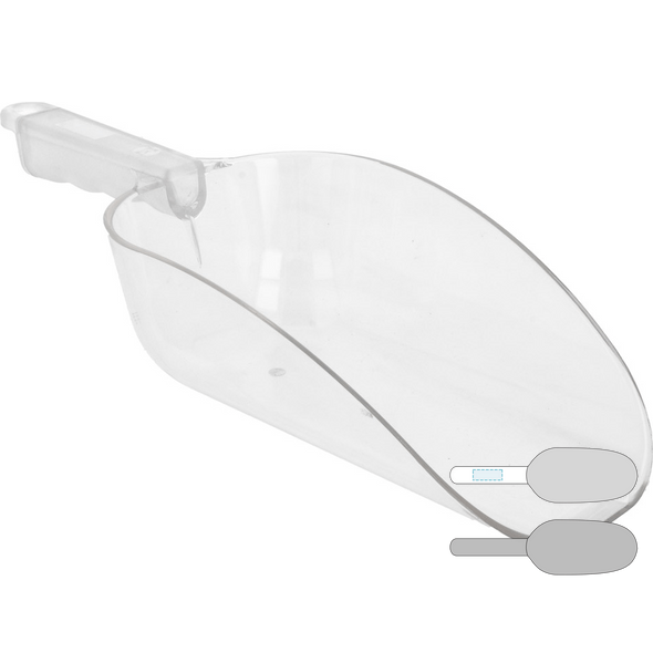 Eisschaufel aus klarem Polycarbonat